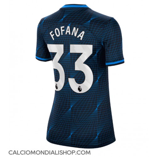 Maglie da calcio Chelsea Wesley Fofana #33 Seconda Maglia Femminile 2023-24 Manica Corta